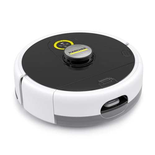 Kärcher Robot Friegasuelos RCF 3, Control Inteligente a través de la App, Sistema de navegación láser (LiDAR), mapeo, detección de Habitaciones y obstáculos, autonomía: 120min, para Suelos Duros