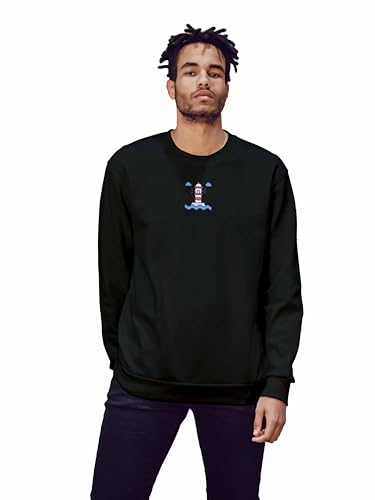 Sweat-shirt pour des hommes Green Fish FIMSWI-100669 noir avec isolation thermique