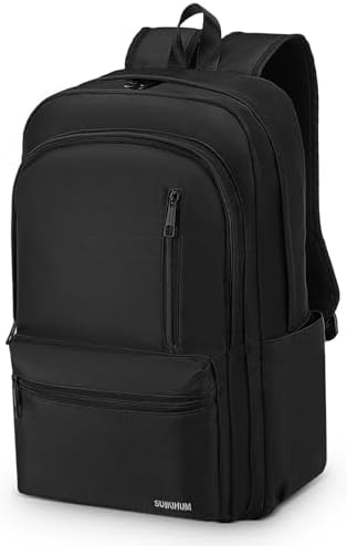 Nylon Backpack for Men & Women, Water-Resistant Everyday Backpack...