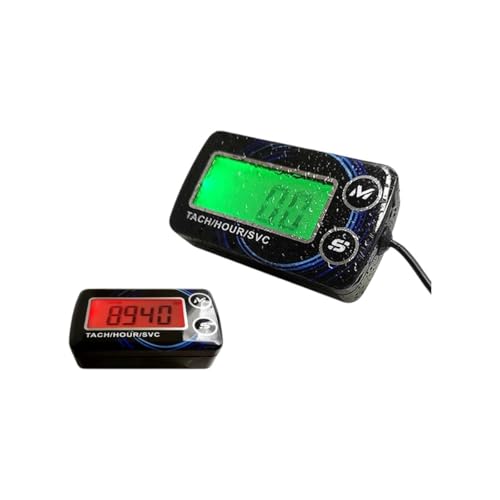 Waterproof Tach Hour Trackier Meter TachoTrackier Meter Gauge RPM LCD Display for Motorcycle Motor Stroke Car Boat Industrial Grade Precision Reliable Electronic Module