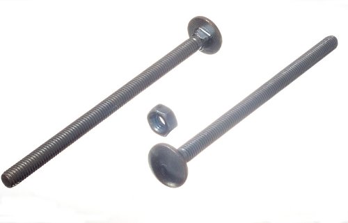 Pack of 4 Cup Square Coach Bolt M6 6Mm 100Mm Fully Threaded with Nuts Bzp