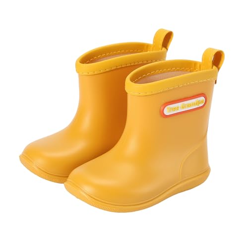 Tree Grandpa Toddler Rain Boots Baby Kids Easy-on Rain shoes Children Waterproof Shoes for Boys Girls(1-6 Years)