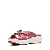 Clarks Drift Ave Wedge Sandal, Dusty Rose Synthetic, 8.5 Medium