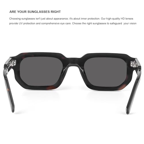 Trendy Rectangle Sunglasses for Women and Men, High Definition Clarity, UV Protection, and Glare Reduction A0374