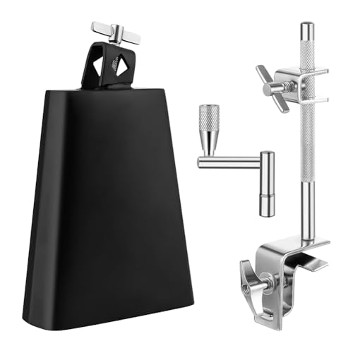 Cloche de 15 cm avec pince de fixation pour support de percussion réglable
