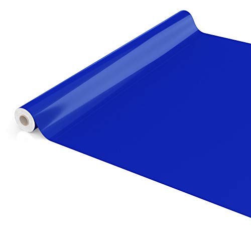 Wachstuchtischdecke Wachstuch abwaschbare Tischdecke Uni Glanz Einfarbig Dunkelblau Schnittkante Rund 120cm – Ansicht 4