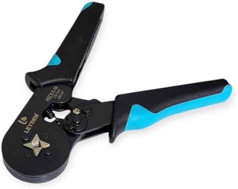 LEYDEN® HSC8 6-4A, 0.25-10mm², AWG28-7 Wire Stripper Self Adjusting Crimping Plier Ratcheting Ferrule Crimper Tool, Chakra Crimping Tool