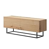 ⭐ Solide Verarbeitung - die Materialien, aus denen der das TV-Lowboard gefertigt ist, sind von hoher Qualität und Haltbarkeit. Die Unterseite der TV-Kommode besteht aus pulverbeschichtetem Metall und die Oberseite aus laminierter Holzplatte, die extrem widerstandsfähig gegen Kratzer, Abrieb, Stöße und hohe Temperaturen ist.