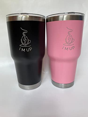 Large Coffee Mug 30 Oz Stainless Steel With Lid Insulated Water Tumbler (Black) #TOP5