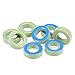 Tool parts 8pcs 12.2 x 20.5 x 6.5mm Ferrite Ring Iron Powder for Toroid Cores Light for Green Blue