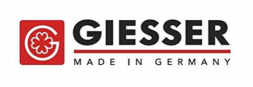 Giesser Coltelli 5x Coltelli multiuso 11 cm lunghezza lama con taglio ondulato Nero/Azzurro/Limone/Arancione/Rosa - Coltelli professionali Made in Germany