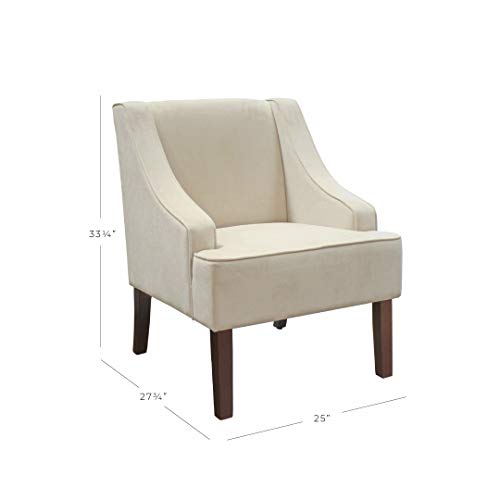Homepop Swoop Arm Living-Room-Chairs, Cream Velvet #TOP5