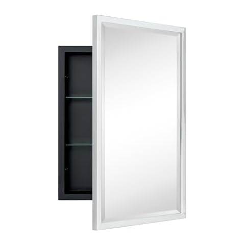 TEHOME Chrome Medicine Cabinet 16x24 Cover