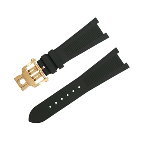 Bracelet caoutchouc FKM vert ajustement parfait sans jeu pour montre Nautilus