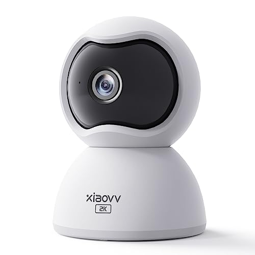 XIAOVV Sicherheitskameras für den Innenbereich, integrierte Installation, Bewegungserkennung, Zwei-Wege-Audio (Q2)