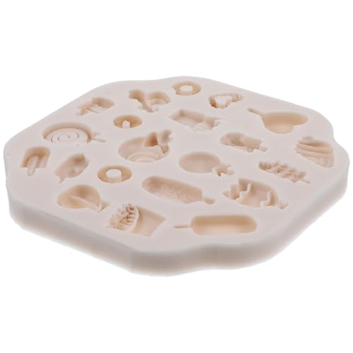 GARIOUANS Molde de Silicona para Manualidades de Arcilla Polimérica Molde Pequeño Reutilizable y Flexible para Hacer Colgantes y Pendientes Color Gris Claro Adecuado para Joyería y