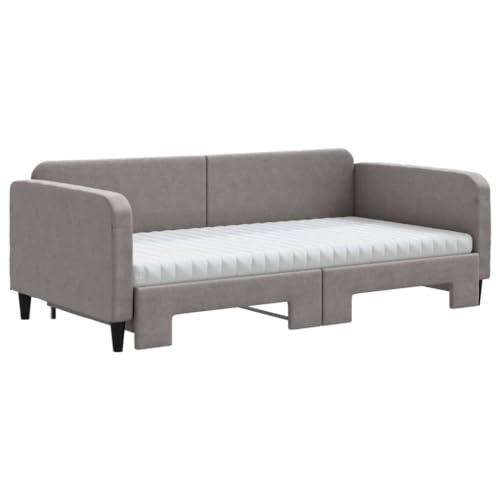 Sofá cama nido de 100x200 cm para solucionar la falta de espacio con colchón gris 4