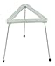 EISCO Zinc Plated Cast Iron Triangular Tripod Stand for Bunsen Burners, 8.25