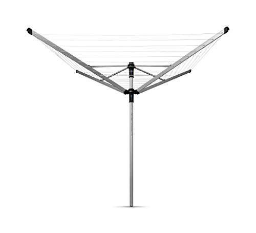 Brabantia - Séchoir Lift-O-Matic Advance - Etendoir Linge Extérieur - Résistantes Aux UV, 50 M - Rotation Fluide - Douille Plastique, Housse, Sac pour...
