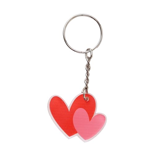 Oye Happy - Doodle Heart Keyring – Cute Heart Acrylic Keychain | Romantic Love Keyring for Couples | Valentine’s Day, Anniversary & Everyday Love Gift