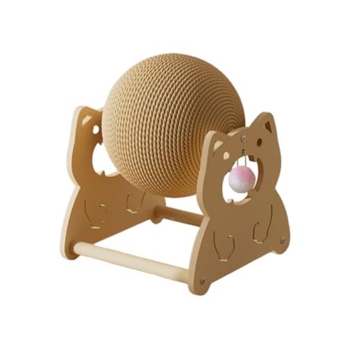 Generisch 2026 Arbre à chat interactif avec corde en sisal naturel pour chats d'appartement - Favorise le mouvement, le toilettage (beige, 28 cm)