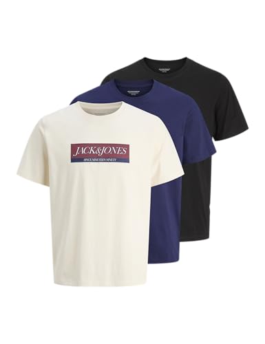 JACK & JONES Jorinwood Block Branding Tee Ss Cn3Pk Mp