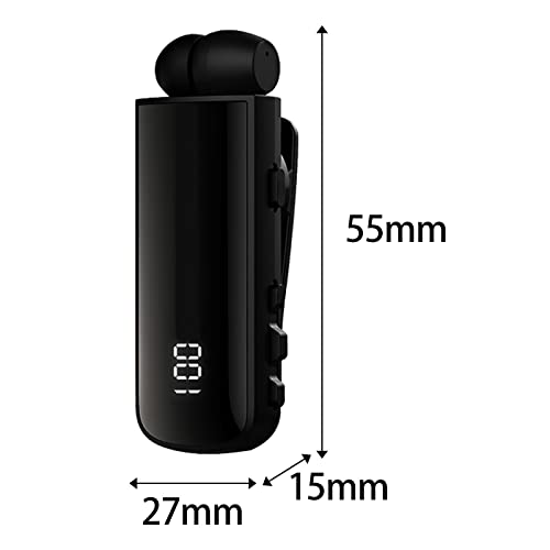 Écouteurs sans fil à clip rétractable noir pour casque audio nomade - 3