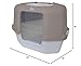 Cat Love Space Saver Corner Hooded Cat Pan, taupe/tan.
