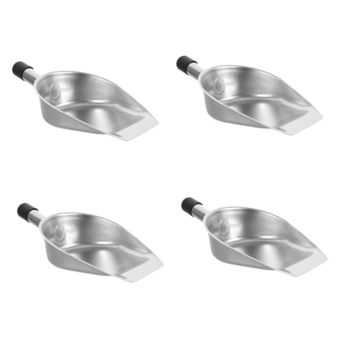 IMIKEYA 4pcs Dustpan Garbage Shovel Rubbish Equipment Commercial Dustpan Skin Scrubber Scooper Trash Mini Indoor Heavy Duty Dustpan Dusters Scoops for Canisters Kit Grout Stainless Steel