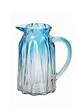 Ekirlin Glass Mug Shape Flower Vase,Blue Vases for Tabletop Plant Glass Vases for Weddings, Events,Decoration,Arrangements,Office Desktop,or Home,Bookshelf (Blue)