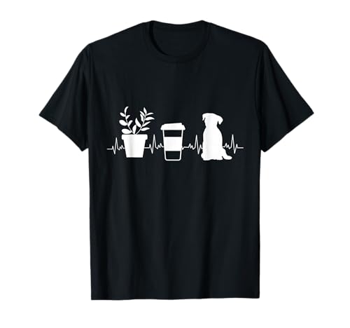 Funny Plant Dog Café Jardinería Día de la Madre Camiseta