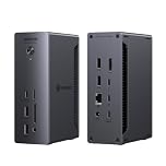 UGREEN Revodok Max 213 Dock Thunderbolt 4 40Gbps Station Accueil 13 en 1 Dual 4K 60Hz Unique 8K 30Hz Écran Extension 90W Charge pour Ordinateur avec USB 10Gbps RJ45 2.5GbE SD TF 3.5mm Audio Port