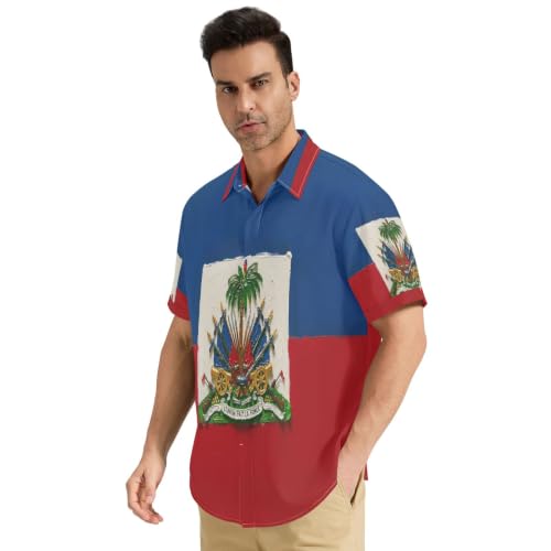 Chemise manches courtes homme finitions soignées style hawaïen Haïti S