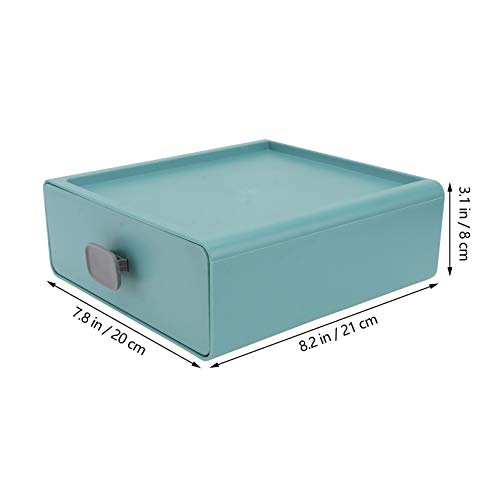 Lurrose Caixa de Gavetas de Armazenamento De Plástico Empilhável Organizador Do Desktop para Maquiag