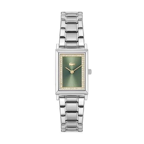 Lacoste Reloj De Movimiento De Cuarzo De Dos Manecillas para Mujer Colección Catherine con Correa de Acero Inoxidable Plateada   2001406