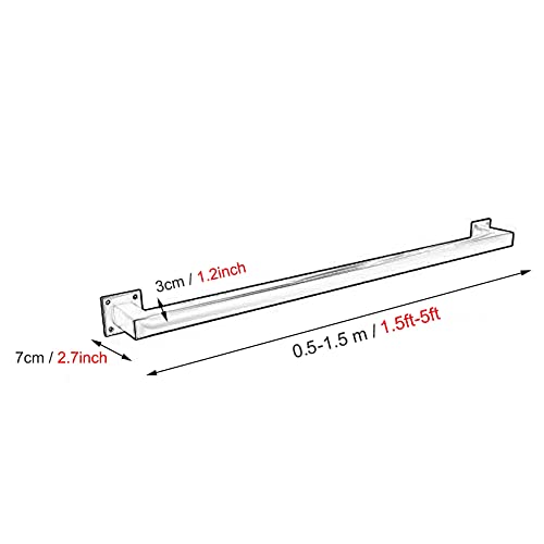 Rampe d'escalier moderne blanche de 50cm à 150cm pour marches intérieures