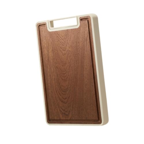 Tabla de cortar de madera natural reversible y robusta de 39 x 26 cm 6