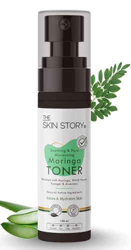 The Skin Story Face Toner Acne & Oily Skin Moringa Natural Pore Minimizer & Alcohol-Free Astringent reduces Infamation 100ml