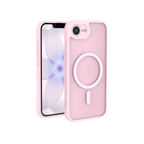 Protection iPhone 17e rose clair haut de gamme mate anti-jaunissement et MagSafe