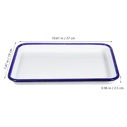 Plaque émaillée rectangulaire blanche pour réussir la cuisson de vos gâteaux et rôtis - 3