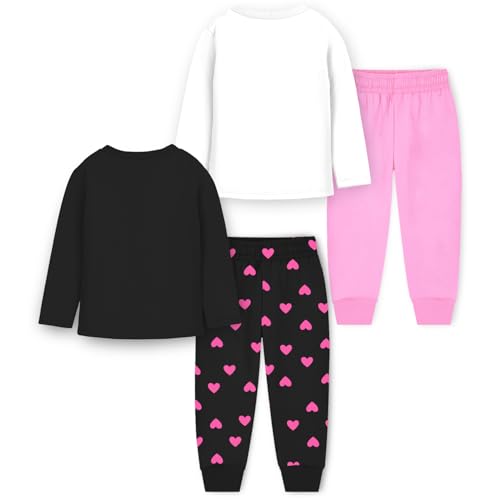 Image of Trampoline Girls Clothing Pack of 2 - Full Sleeves, Pull-On Pant| Cotton Blend T-Shirts & Pyjamas| Vibrant Prints, Soft Fabric, Comfy Fit Casual Wear Set for Toddlers & Kids