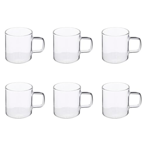 Paris Prix Secret de Gourmet - Lot de 6 Tasses à Café en Verre Mia 10cl Transparent