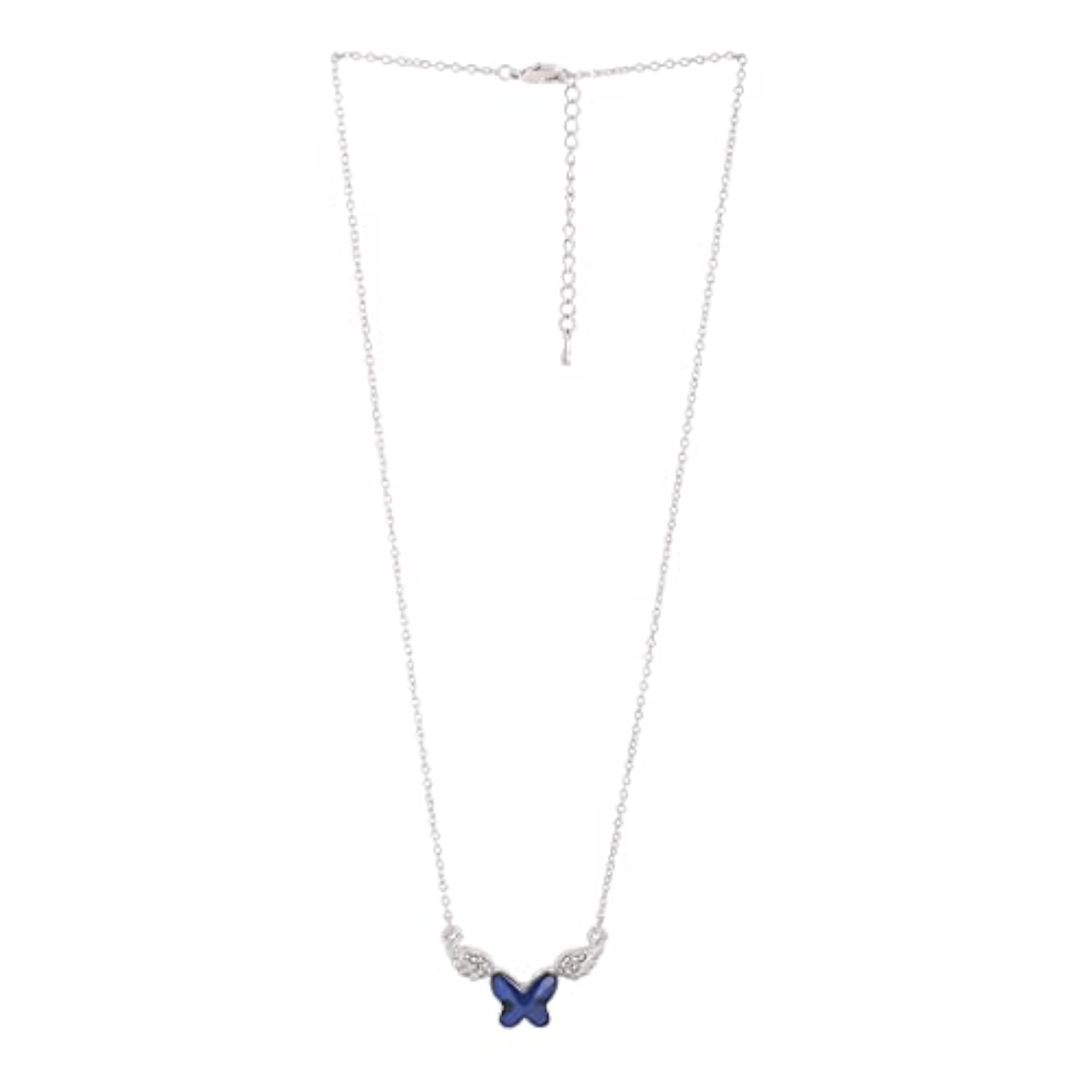 Butterfly Crystal Pendant Necklace for Women