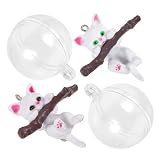Générique 2 Pièces Pendentif Aménagement Paysager D'Aquarium pour Chat Fontaine d'eau pour Chat Décorations D'Aquarium Flottantes Aquarium pour Chats Décorations D'Aquarium Mangeoire pour