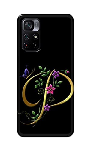Image of Printed Hard Back Cover Case for Mi Poco M4 Pro 5G Back Cover (Alphabet P) -1803