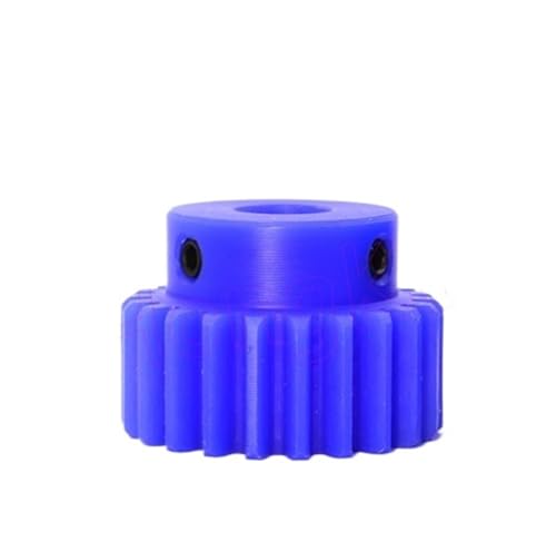 Bevel Gear Pinion Hardware Mechanical 1.5Mod 15 16 18 20-30Teeth Blue Nylon Gear Motor Gear with Step Plastic Spur Gear 8mm(24 Teeth)