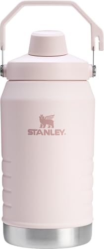 Image of Stanley IceFlow Fast Flow Jug with Handle 64 oz | Twist On Angled Spout Lid | Leakproof for Travel and Sports | Insulated Stainless Steel | BPA-Free | Rose Quartz 2.0