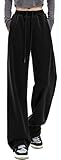 FEOYA Girls Casual Oversized Jogging Sweatpants with Pockets Elastic Drawstring Pants Athletic Sport