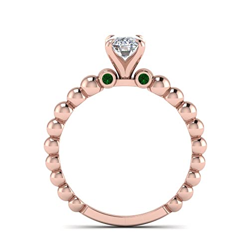 Image of 55Carat Choose Your Gemstone Bead Diamond CZ Engagement Ring Rose Gold Plated Cushion Shape Side Stone Engagement Rings Everyday Jewelry Wedding Jewelry Handmade Gifts for Wife US Size 4 to 12