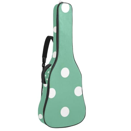 Housse pour guitare acoustique, électrique et basse - Motif vert à pois